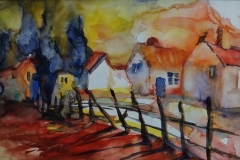A l'arrivée du village